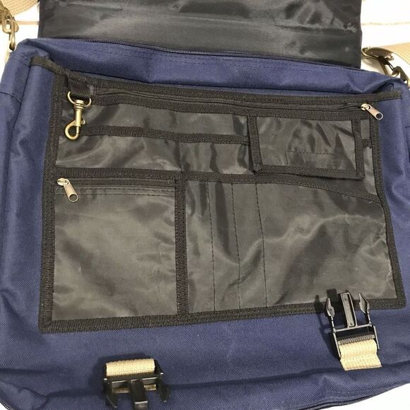 Leeds Laptop Work Bag Blue Travel Commute 33 - Picture 2 of 16